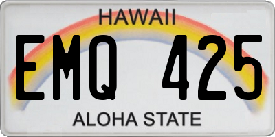 HI license plate EMQ425