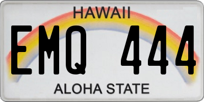 HI license plate EMQ444