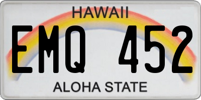 HI license plate EMQ452