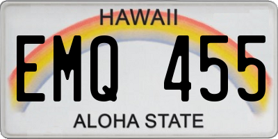 HI license plate EMQ455
