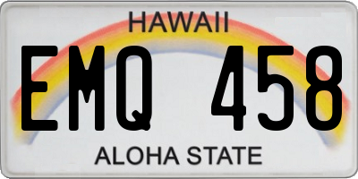 HI license plate EMQ458