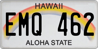 HI license plate EMQ462