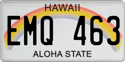 HI license plate EMQ463
