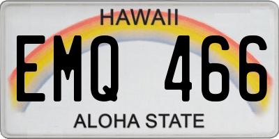 HI license plate EMQ466