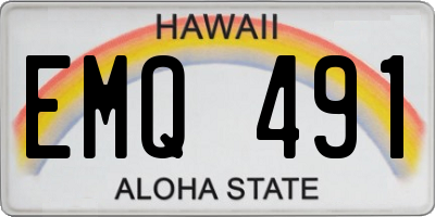HI license plate EMQ491