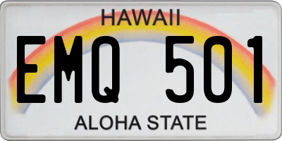 HI license plate EMQ501