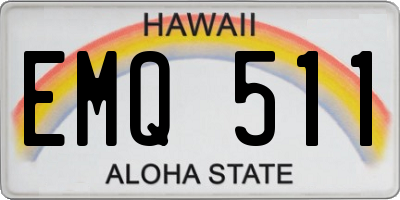 HI license plate EMQ511
