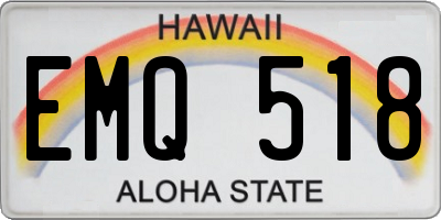 HI license plate EMQ518