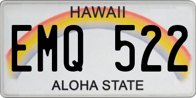 HI license plate EMQ522