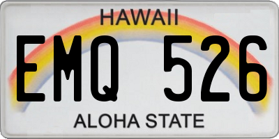 HI license plate EMQ526
