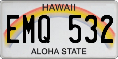 HI license plate EMQ532