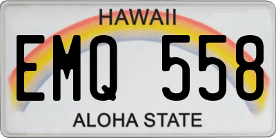 HI license plate EMQ558
