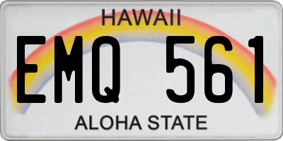 HI license plate EMQ561