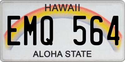 HI license plate EMQ564