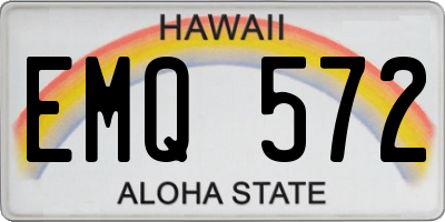 HI license plate EMQ572