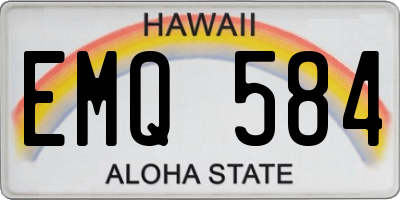HI license plate EMQ584