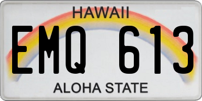 HI license plate EMQ613