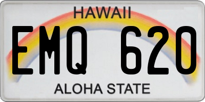 HI license plate EMQ620
