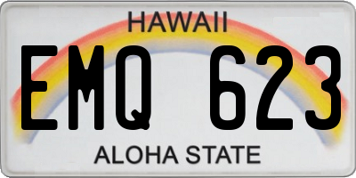 HI license plate EMQ623