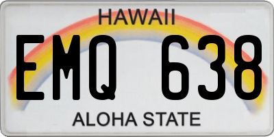 HI license plate EMQ638