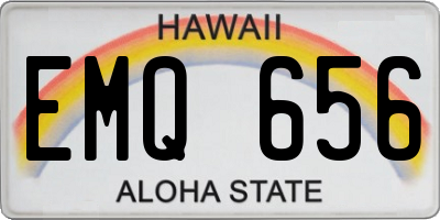 HI license plate EMQ656