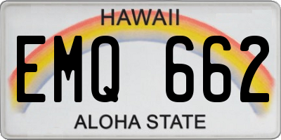 HI license plate EMQ662