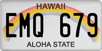 HI license plate EMQ679