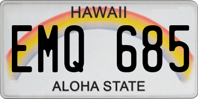 HI license plate EMQ685