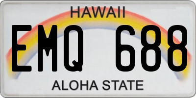 HI license plate EMQ688