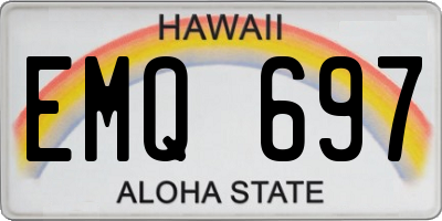 HI license plate EMQ697