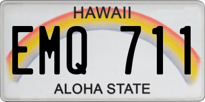HI license plate EMQ711