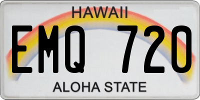HI license plate EMQ720