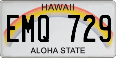 HI license plate EMQ729