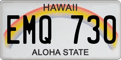 HI license plate EMQ730