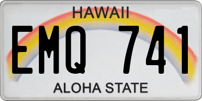 HI license plate EMQ741