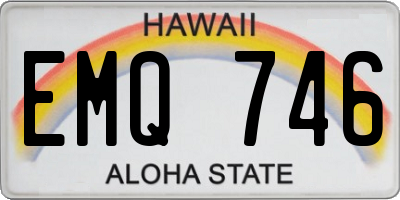 HI license plate EMQ746