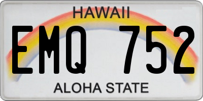 HI license plate EMQ752