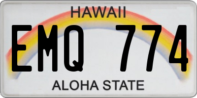 HI license plate EMQ774