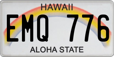 HI license plate EMQ776