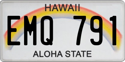 HI license plate EMQ791