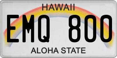 HI license plate EMQ800