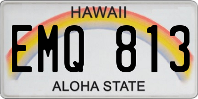 HI license plate EMQ813