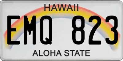 HI license plate EMQ823