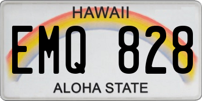 HI license plate EMQ828