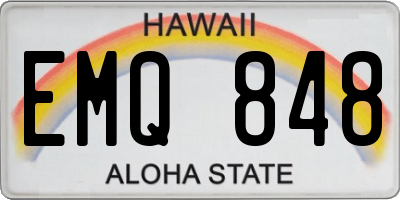 HI license plate EMQ848