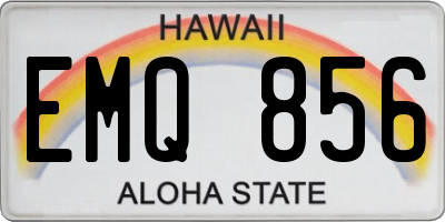 HI license plate EMQ856