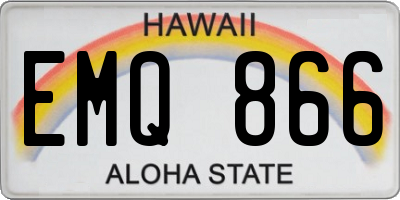 HI license plate EMQ866