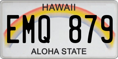 HI license plate EMQ879