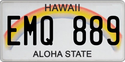 HI license plate EMQ889