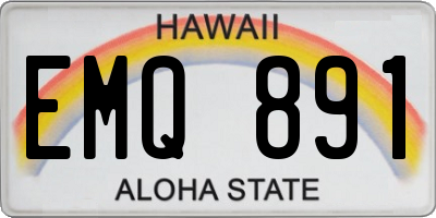 HI license plate EMQ891